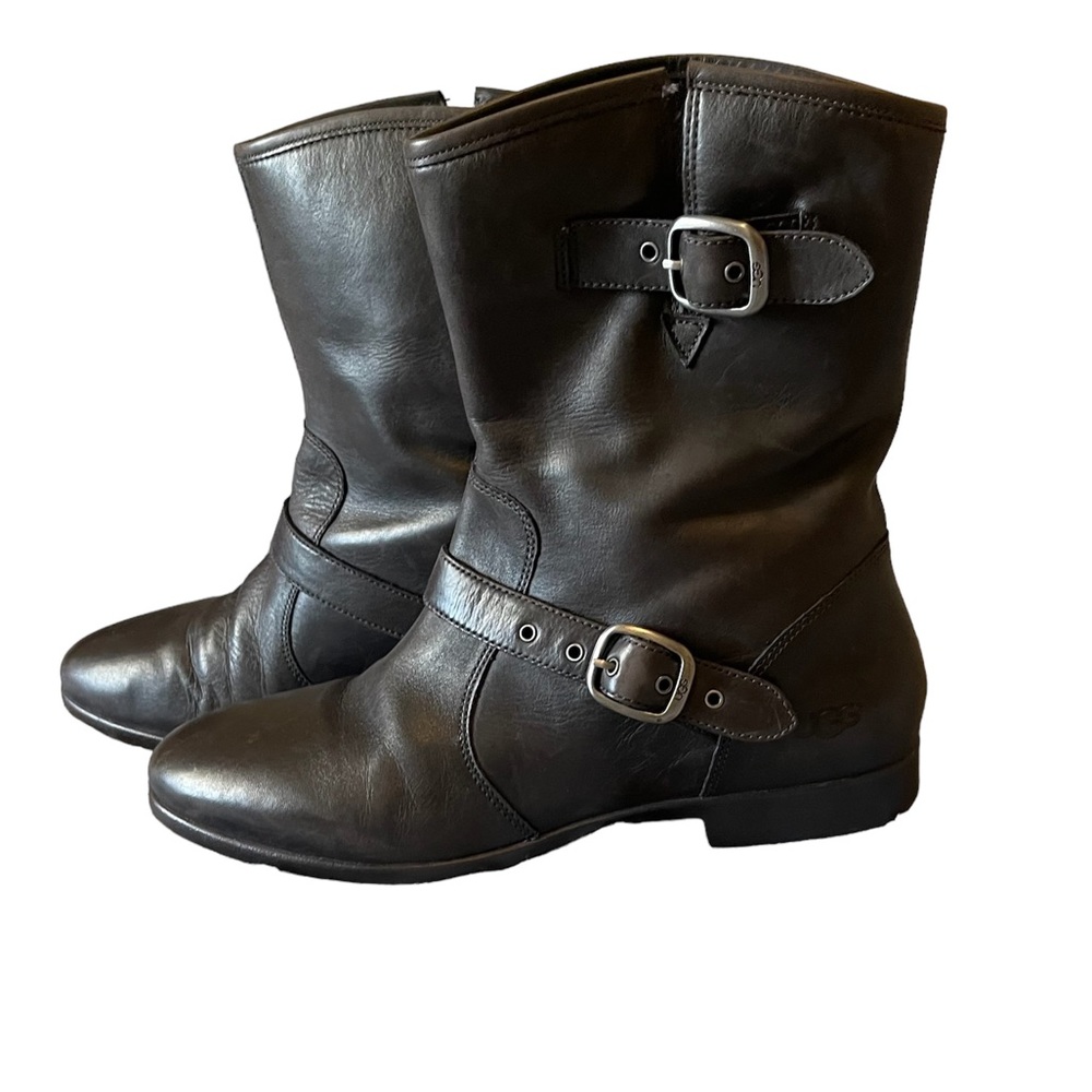 UGG 1005672 Frances Women Brown Leather & Shearling Lined Boots